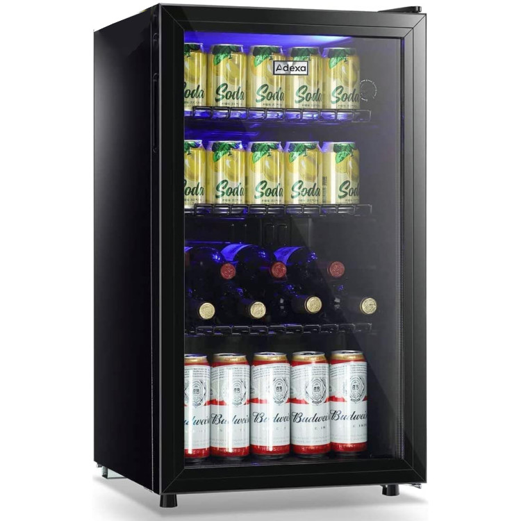 Beer Fridge, Bottle cooler Glass door 98 litres Black - CEBC98