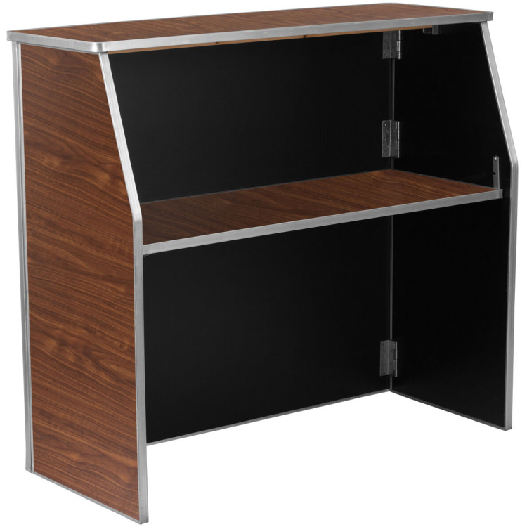 Portable Foldable Bar Walnut Laminate - CEAX204