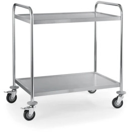 Commercial Serving/Service/Clearing Trolley Stainless Steel 2 Tier 950x500x940mm - CE19017