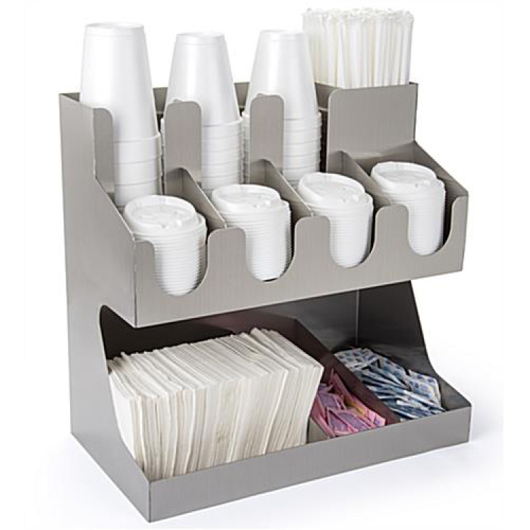 Stainless Steel 2 Tier Cup Holder / Dispenser Φ100mm Cups 7 Stacks - CE62006