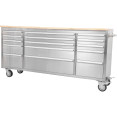 Professional Stainless Steel Rolling Tool Cabinet 15 drawers 1826x486x905mm - CE722038AS
