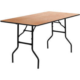 Folding Banquet Catering Table 5ft Plywood 1530x760x760mm - CEAX216