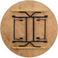 Round Folding Banquet Catering Table 6ft Plywood 1830x760 - CEAX214