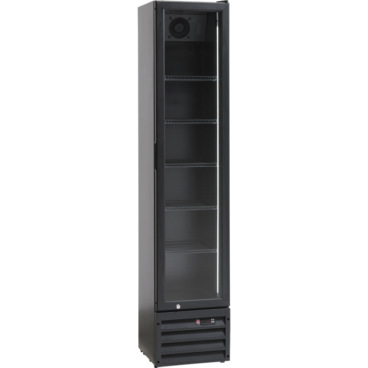 Commercial Display Refrigerator with Glass door 220 litres Black - CEBLG2201M