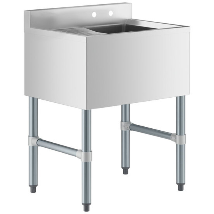 Commercial Sink Stainless steel 1 Bowl Left side Drain board - CEBS1T24L