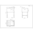 Commercial Sink Stainless steel 1 Bowl Left side Drain board - CEBS1T24L