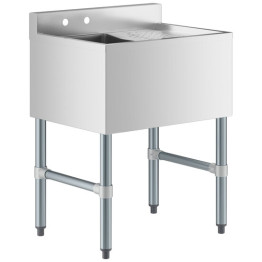 Commercial Sink Stainless steel 1 Bowl Right side Drain board - CEBS1T24R