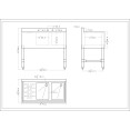 Commercial Sink Stainless steel 2 Bowl Left side Drain board - CEBS2T36L
