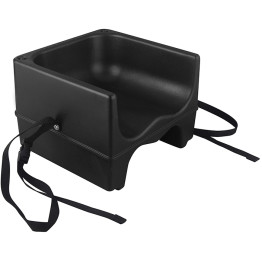 Sturdy Baby Table Booster Seat with Belt Black Stackable - CEBSB24
