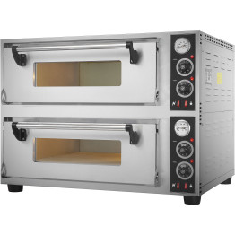 Commercial Pizza oven Electric 2 chambers 500x500mm 350°C Mechanical controls 8.4kW 380V - CEBSD202500500