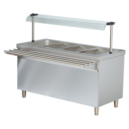 Professional Bain Marie with Open Cupboard 4xGN1/1 - CEBTEB714FN