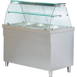 Professional Bain Marie Showcase with Open Cupboard 3xGN1/1 - CECBE711