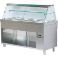 Professional Bain Marie Showcase with Open Cupboard 4xGN1/1 - CECBE714