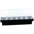 Garnish Tray / Condiment Dispenser with Lid 6 compartments - CECHA001