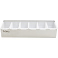 Garnish Tray / Condiment Dispenser with Lid 6 compartments Stainless steel & Plastic - CECHB06