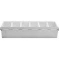 Garnish Tray / Condiment Dispenser with Lid 6 compartments Stainless steel & Plastic - CECHB06