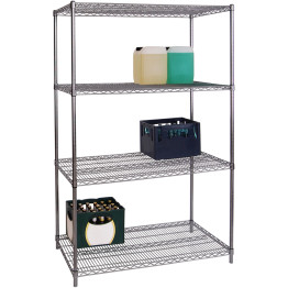 Commercial Stainless Steel Wire Shelving unit 4 tier 1200kg Width 1200mm Depth 600mm - CESS12060180A4
