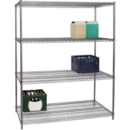 Commercial Stainless Steel Wire Shelving unit 4 tier 1200kg Width 1500mm Depth 600mm - CESS15060180A4