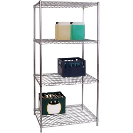 Commercial Stainless Steel Wire Shelving unit 4 tier 1200kg Width 900mm Depth 600mm - CESS9060180A4