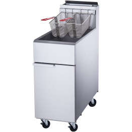 Twin Basket Professional Free standing Gas Fryer Single tank 22 litres 21kW - CEDCF22L