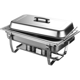 Chafing Dish GN1/1 Stainless steel 9 litres 600x350x320mm Folding Frame - CEDTC1011