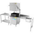 Unloading table Left side 600x650x850mm With bottom shelf With splashback Stainless steel - CESWB6065R