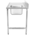 Loading table Right side 1200x650x850mm With sink With splashback Stainless steel - CEDWITA1265R