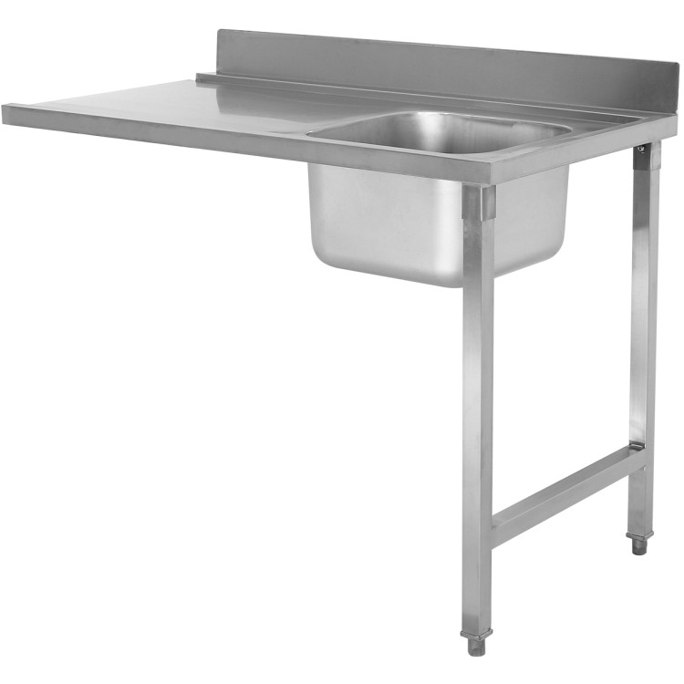 Loading table Right side 1200x650x850mm With sink With splashback Stainless steel - CEDWITA1265R