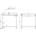 Dishwasher stand for dishwashers of Width 565-590mm & Depth 600-700mm - CEDWS01B