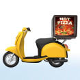 Front Loaded Pizza Box Transporter with label area - CEEPPMBP