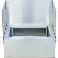 Janitorial Floor Mop Sink with Left & Right & Back Splashes Stainless steel - CEFMS2424LRS