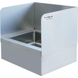 Janitorial Floor Mop Sink with Left & Right & Back Splashes Stainless steel - CEFMS2424LRS
