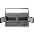 Serve over Deli counter Black front Straight glass front Width 1500mm - CEGN1500CK2BLACK