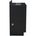 Double Waste Bin Enclosure Cabinet with Drop hole 1138x560x1160mm Black - CEGS30200