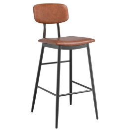 Barstool with Brown Vinyl Backrest & Seat - CEGS60606BBROWN
