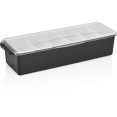 Garnish Tray / Condiment Dispenser with Lid 6 compartments - CECHA001