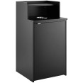 Waste Bin Enclosure Cabinet with Drop hole and Tray shelf 625x605x1210mm Black - CEGSLJ0003