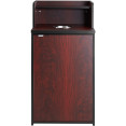 Waste Bin Enclosure Cabinet with Drop hole and Tray shelf 625x605x1210mm Mahogany - CEGSLJ0003M