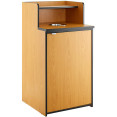 Waste Bin Enclosure Cabinet with Drop hole and Tray shelf 625x605x1210mm Natural - CEGSLJ0003N