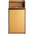 Waste Bin Enclosure Cabinet with Drop hole and Tray shelf 625x605x1210mm Natural - CEGSLJ0003N