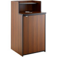 Waste Bin Enclosure Cabinet with Drop hole and Tray shelf 625x605x1210mm Walnut - CEGSLJ0003W