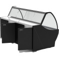 Serve over Deli counter Curved glass front Width 1520mm Black - CEHC84V1052