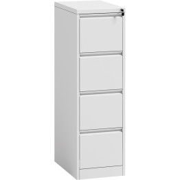 Professional Filing Cabinet 4 drawer 460x600x1315mm White - CEHDKF04