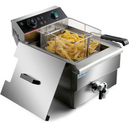 Commercial Fryer Single Electric 10 litre 3kW Countertop Drainage tap - CEHEF101V