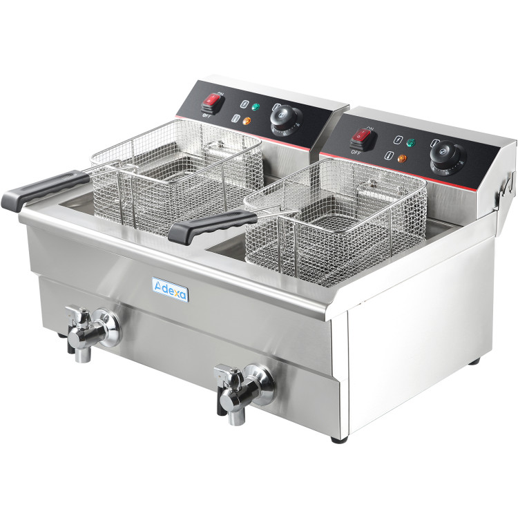 Commercial Fryer Double Electric 2x13 litre 6kW Countertop - CEHEF132V
