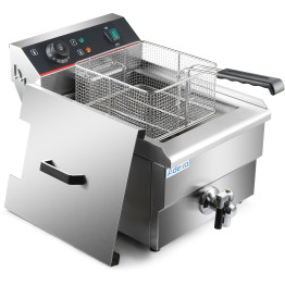 Commercial Fryer Single Electric 16 litre 5kW Countertop Drainage tap - CEHEF161V