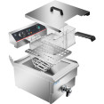 Commercial Fryer Single Electric 16 litre 5kW Countertop Drainage tap - CEHEF161V