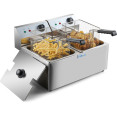 Commercial Fryer Double Electric 2 x 8 litre 6.5kW Countertop - CEHEF8L2