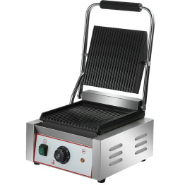 Heavy Duty Panini Contact grill Ribbed 1.8kW - CEHEG811