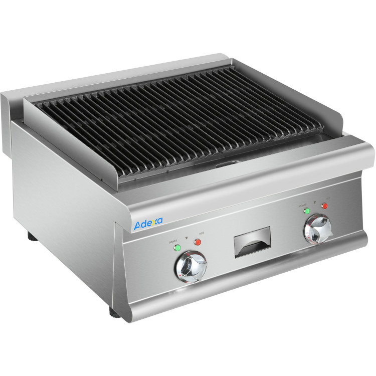 Commercial Electric Lava rock Grill 2 zones 4.8kW Countertop - CEHEL607